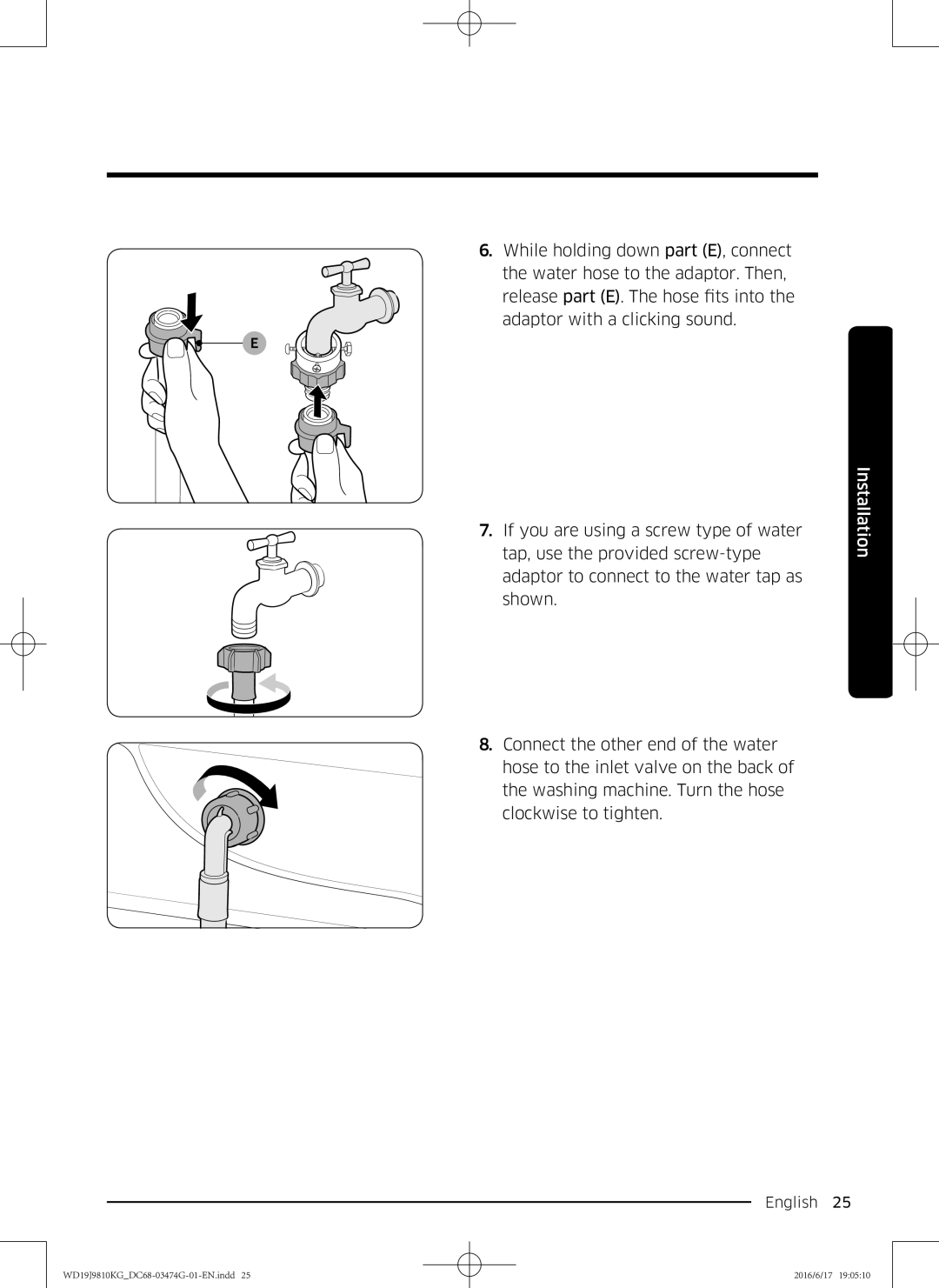 Samsung WD19J9810KG/YL, WD21J9810KP/YL manual English 25  